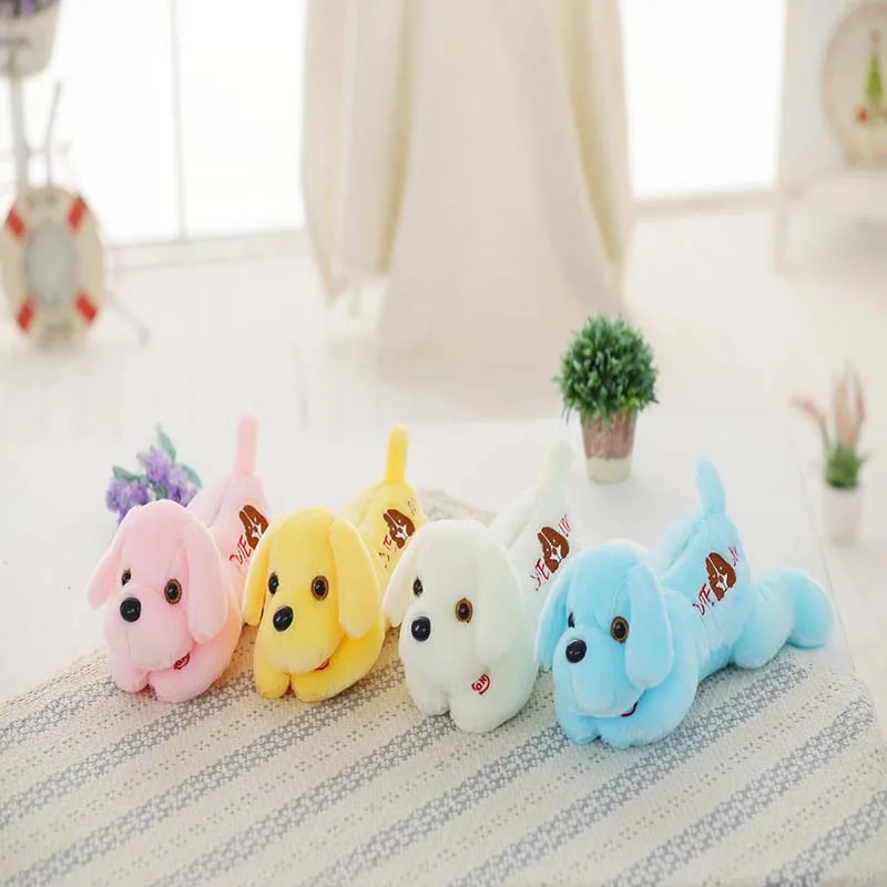 1 шт. 35 см креативный светильник светодиодный плюшевый собака чучела животных