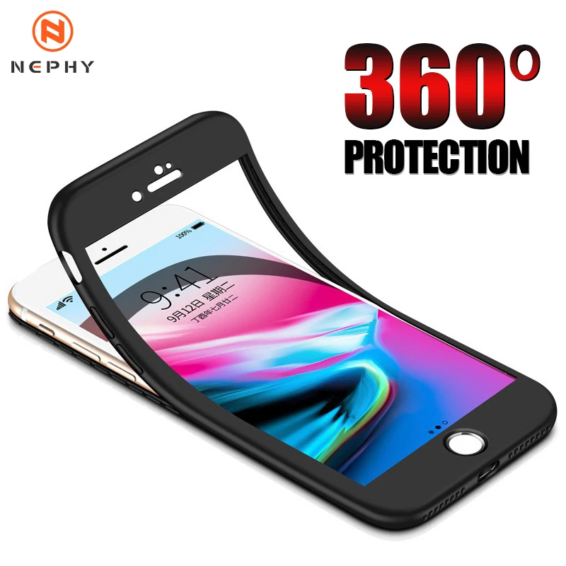Роскошный чехол на 360 градусов для iPhone 6 S 7 8 Plus X XS Max XR 6Plus 6sPlus 7Plus защитный