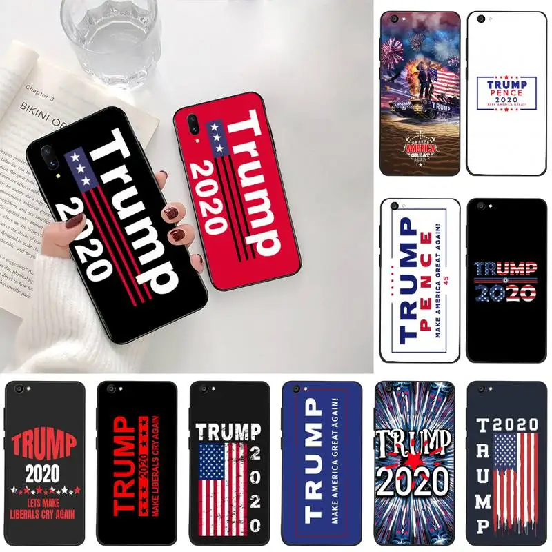 

CUTEWANAN Donald Trump Election 2020 Luxury Unique Phone Cover For Vivo Y91c Y17 Y51 Y67 Y55 Y93 Y81S Y19 V17 vivos5