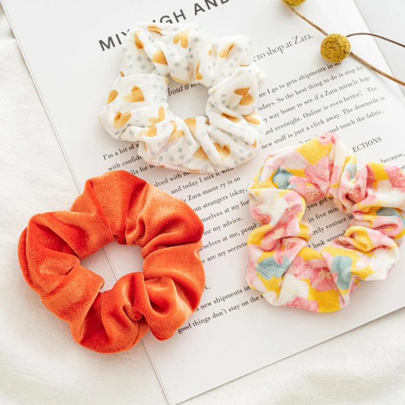 

3Pcs/Set Colorful Korean Plaid Scrunchie Elastic Hair Rubber Bands for Women Girl Holiday Headwear Ponytail Hair Accessories