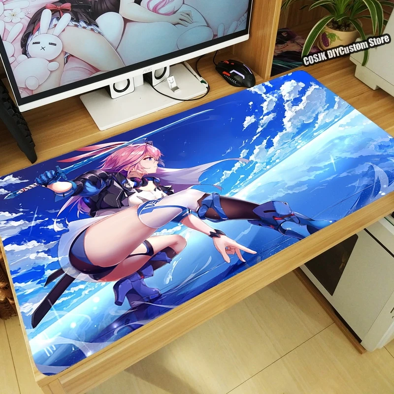 

New Anime Honkai Impact 3 Yae Sakura Mouse Pad Large Kawaii Gaming Keyboard Mat Computer Lockedge Mousepad Gaming Accessories