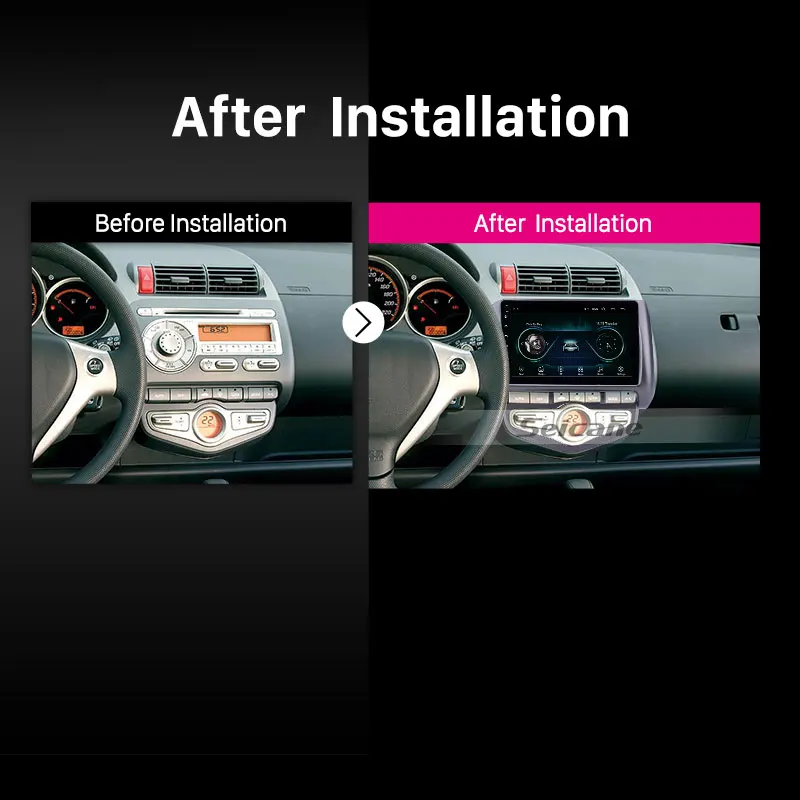 Seicane 9 дюймов Android 8,1 автомобильный радиоприемник с навигацией GPS для 2006 Honda Jazz City Auto AC левый руль автомобиля Поддержка Carplay DVR OBD