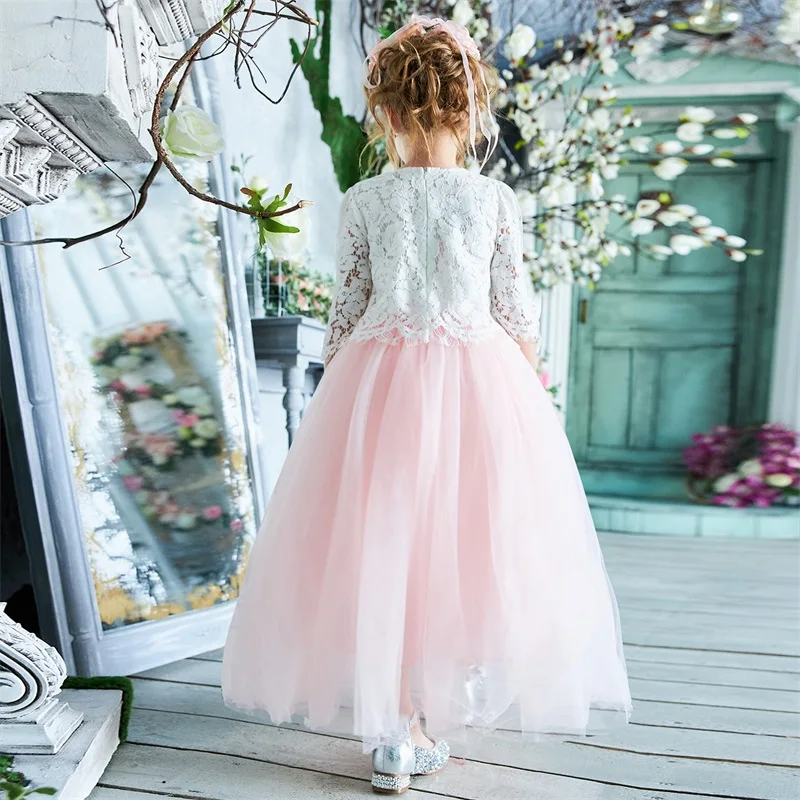 Детское летнее платье для девочек с цветами на свадьбу вечернее маленькой