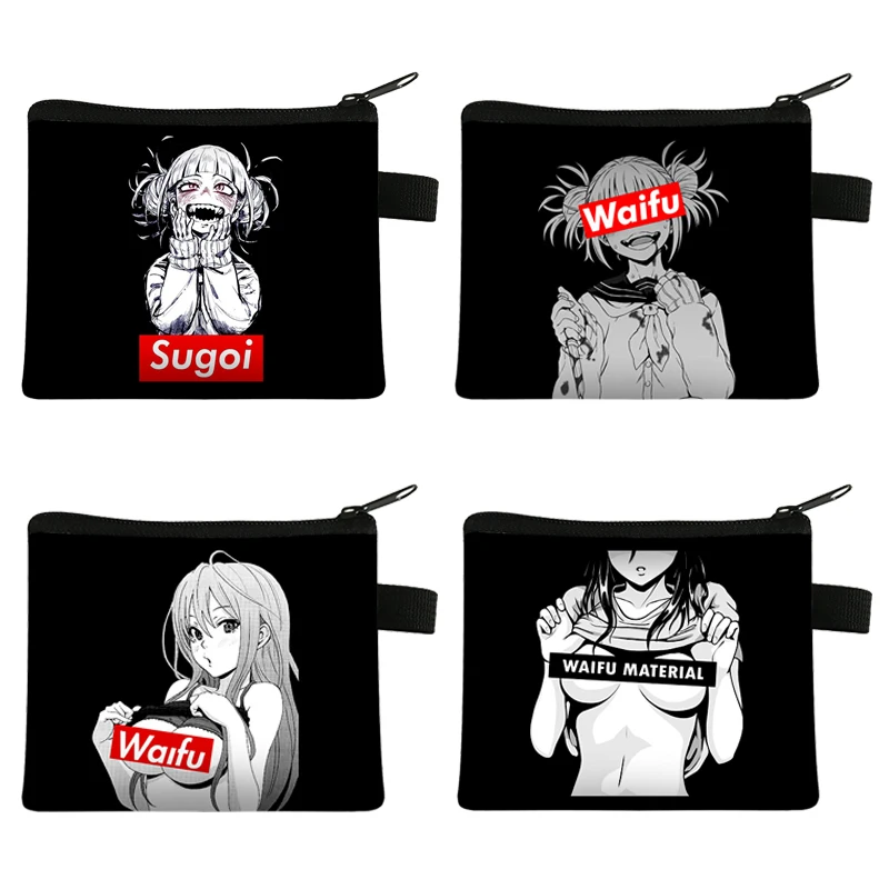 Kawaii Sugoi Senpai аниме Waifu кошелек с принтом Дамская помада Чехлы для девочек ключей