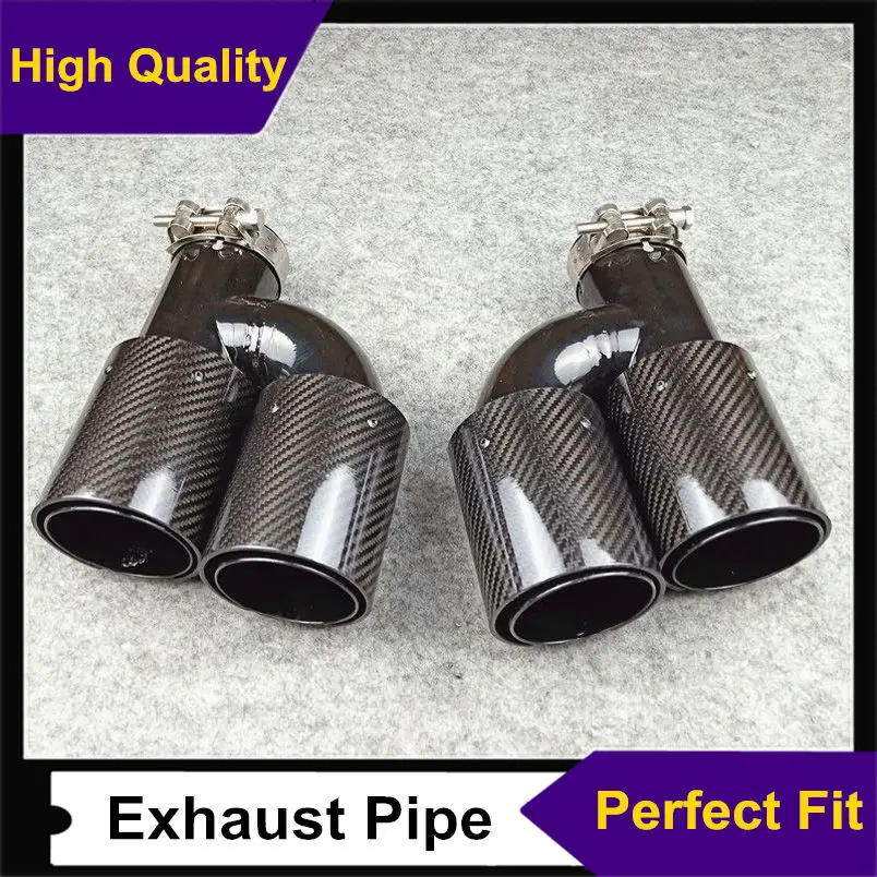 Новинка автомобильные двойные выхлопные трубы H-Style для BMW глянцевые черные