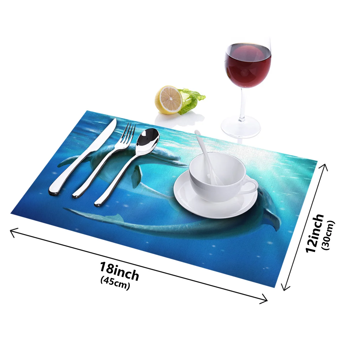 4 6 штук в партии комплект Коврики на стол для влюбленных Дельфин подводный мир с