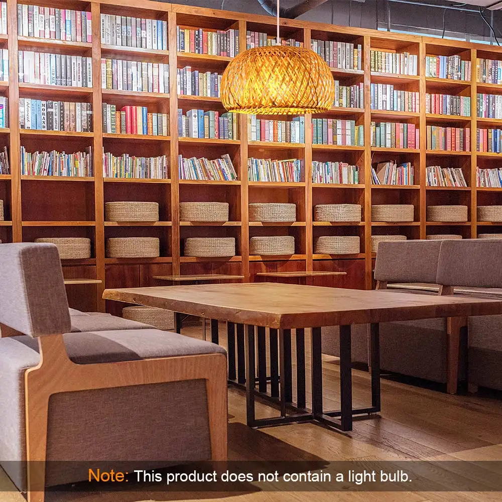 Лидер продаж лампа из ротанга ручной работы Бамбуковая люстра в стиле ретро для