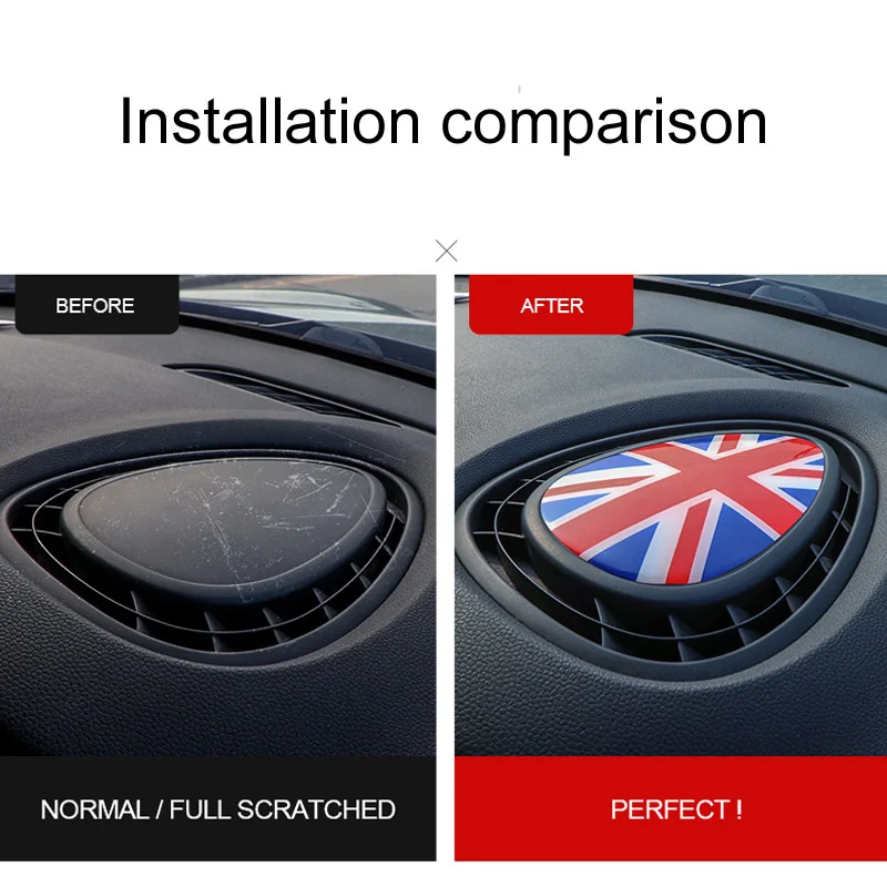 Специальный защитный 3D чехол с центральным воздуховыходом Union Jack наклейка для MINI