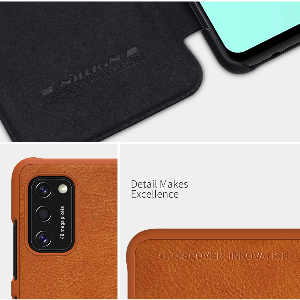 Винтажный чехол-книжка из натуральной кожи с отделением для карт Samsung Galaxy A41 |