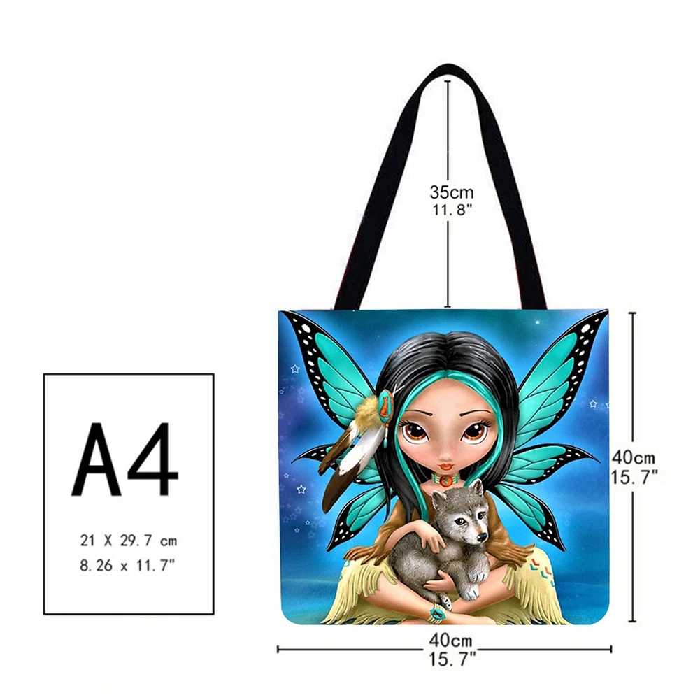 Повседневные женские сумки-тоуты с принтом эльфов трендовая женская сумка на