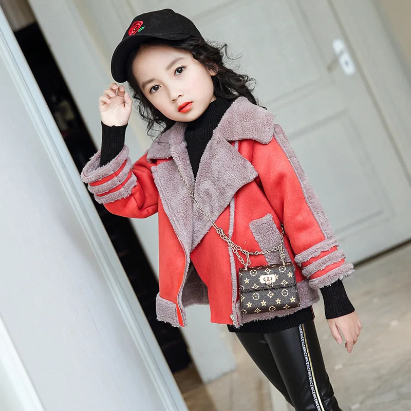 Зимнее теплое кашемировое пальто для девочек теплая кашемировая куртка одежда
