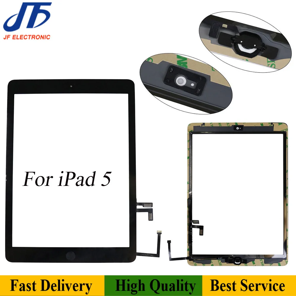10 шт. запасные части для iPad 2/3/4/5/Air A1474 Сенсорный экран с цифровым преобразователем в сборе с кнопкой домой гибкий кабель