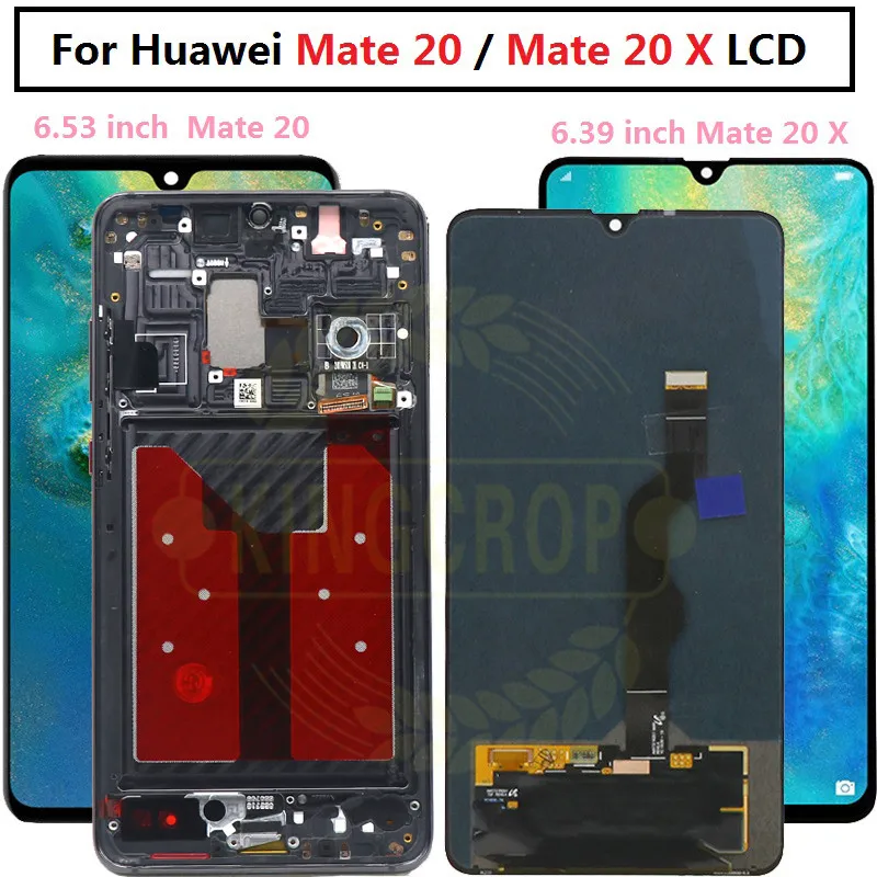 huawei mate 20, ЖК-дисплей, сенсорный экран, дигитайзер, замена huawei mate 20 X, huawei mate 20, HMA-AL00, ЖК-дисплей с рамкой