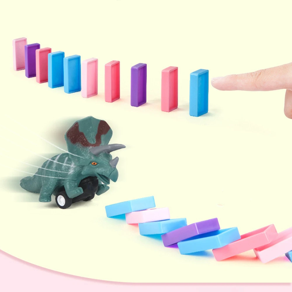 Automatic Laying Domino Train Blocks Set Building and Stacking Toy Plastic For 3-7 Year Old Toys Boys Girls Gift for Kids | Игрушки и