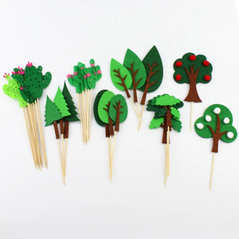 Лесные деревья торты сосна яблоко торт Декор джунгли сафари день рождения