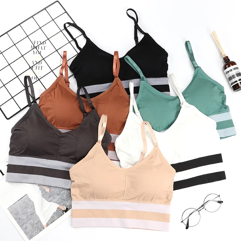 

Women Gathered U-shaped Seamless Tube Top Bras Beauty Back Push Up Fitness Bralette Padding Female Sling Underwear Brassiere