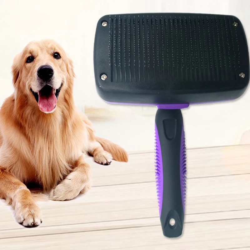 

Pet Cleaning Slicker Brush Automatic Hair Comb Professional Pet Grooming Brush for Dog and Cat with Short to Long Hair Ѭасеска