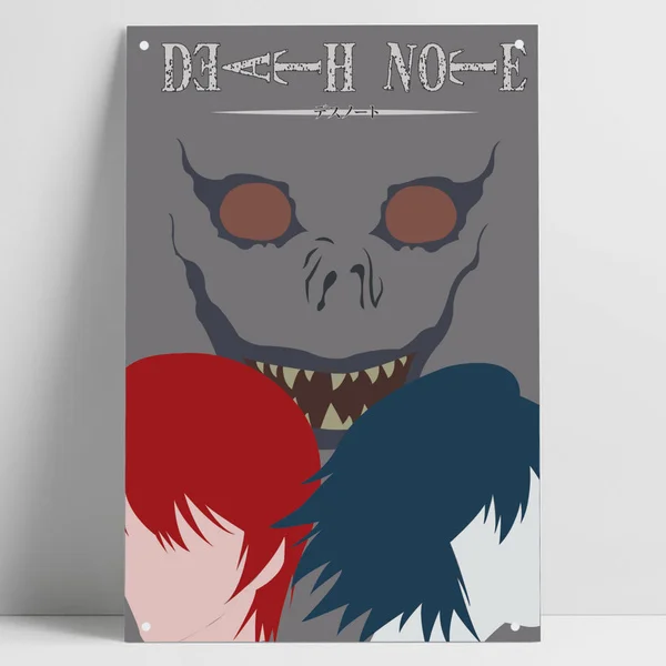 

Минималистичный постер Death Note, классное настенное украшение, металлический жестяной знак, аниме постер, бар, паб, домашнее настенное искусст...