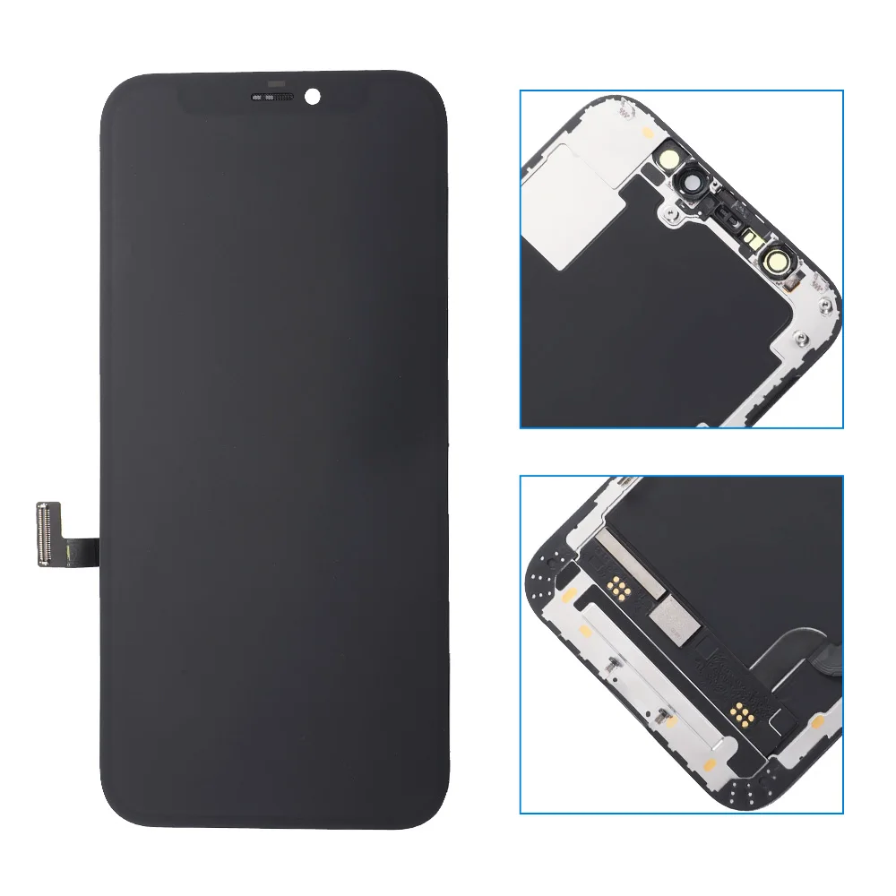 Pantalla LCD para m&oacute;vil, montaje de digitalizador t&aacute;ctil con reemplazo 3D, para iPhone 12, 12mini, 12 Pro Max, con regalo-1