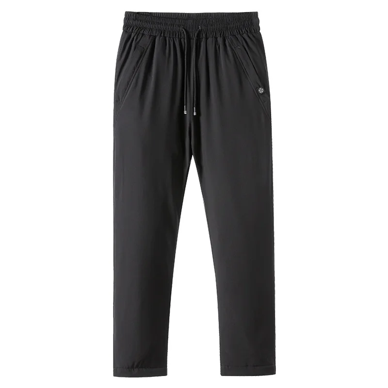 

trousers Down men wear extra size thick warm windproof casual cotton pants men's outdoor white goose down trousers