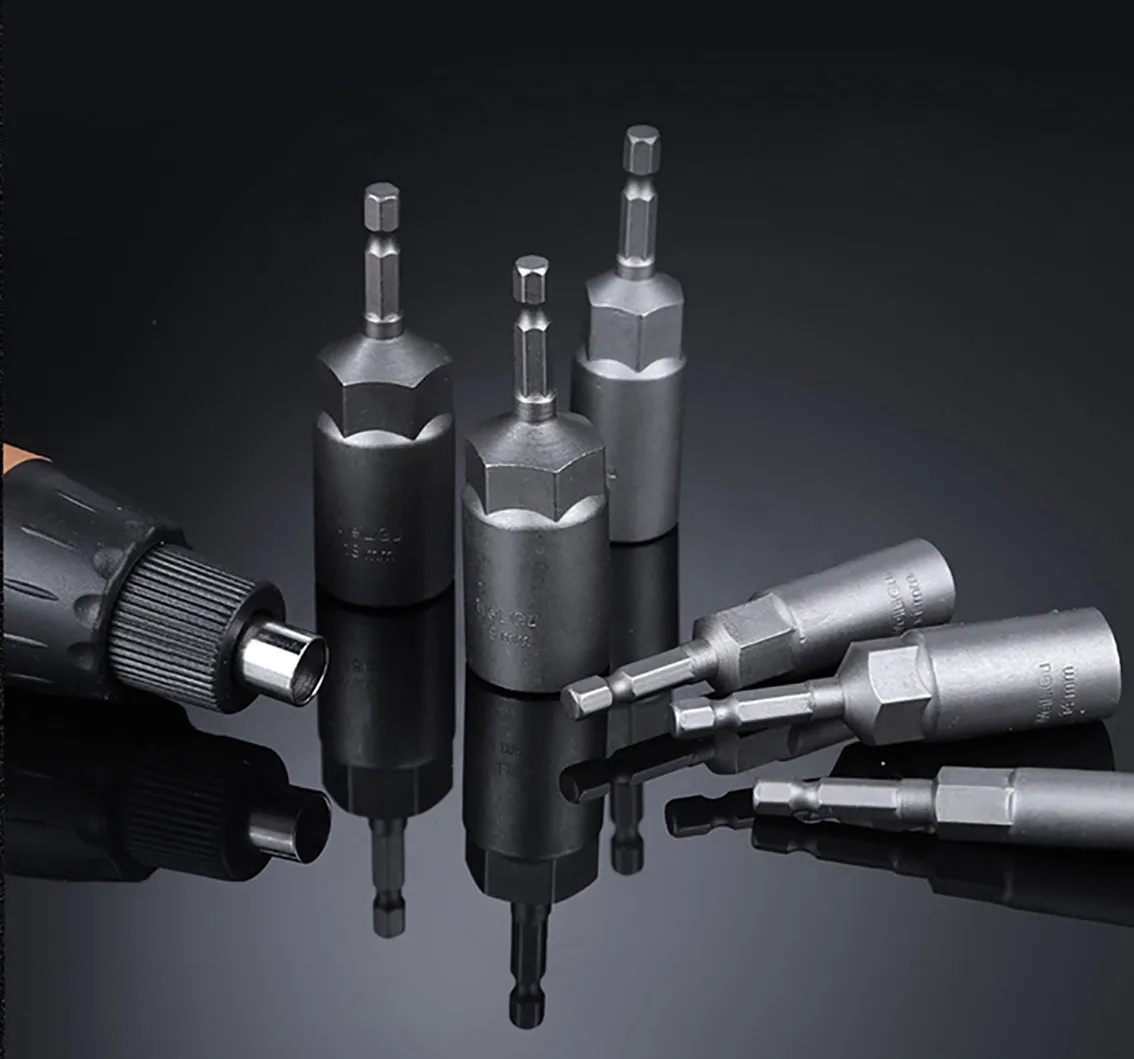 

1Pcs Length 80mm Non-magnetic Hex Socket Sleeve Bit Nut Driver for Power Drills Impact Drivers Hand Drills Tools Depth 30mm