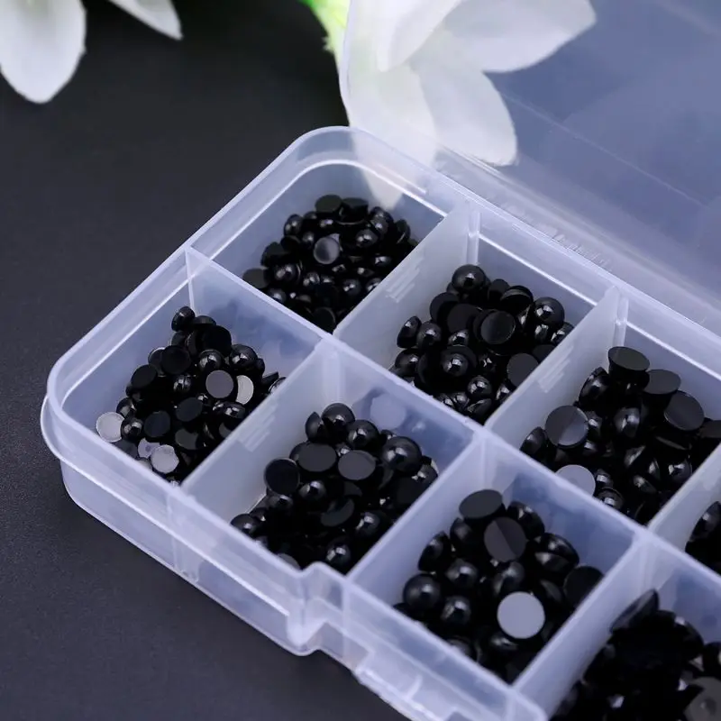 

580pcs 10 Sizes Black Plastic Safety Eyes Children Kids DIY Toys for Bear Doll Animal Puppet Crafts