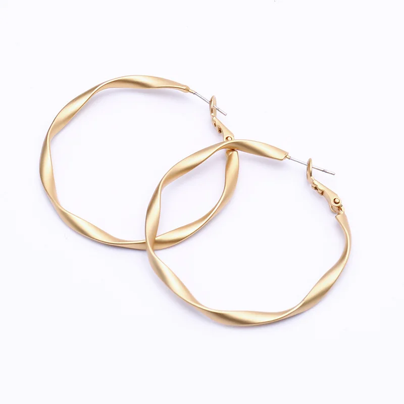 ELEGANCE11 женские серьги-кольца из розового золота Роскошные Дизайнерские геометрические круглые серьги для женщин серьги для костюма золотые кольца - Окраска металла: Gold-L