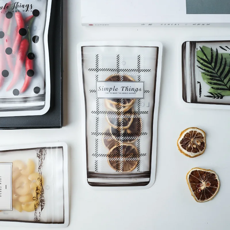 4 шт толстый мешок для хранения еды герметичный Ziplock чая и фруктов подарочные