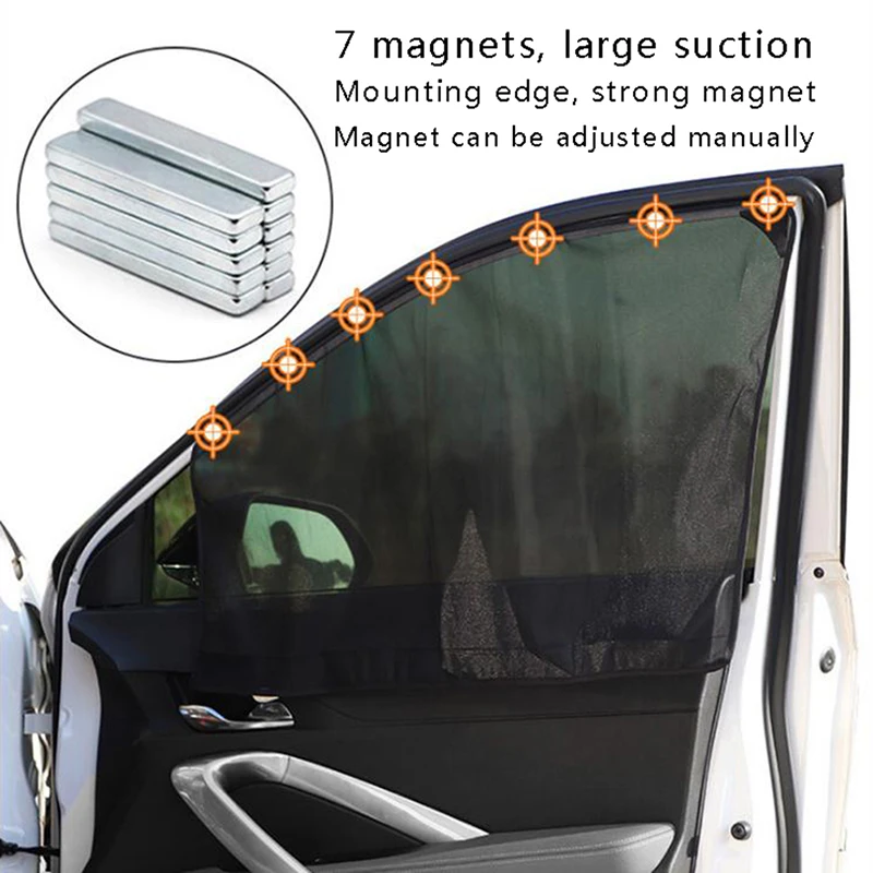 

Magnetic Car Sun Shade UV Protection Car Curtain Car Window Sunshade Side Window Mesh Sun Visor Summer Protection Window Film