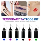 Набор для Временной Татуировки, временные чернила и трафареты для перманентной татуировки сделай сам для мужчин, женщин, мужчин