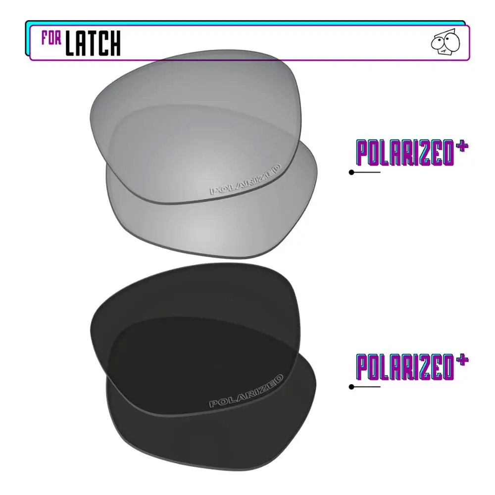EZReplace Polarized Replacement Lenses for - Oakley Latch Sunglasses - Blk P Plus-SirP Plus