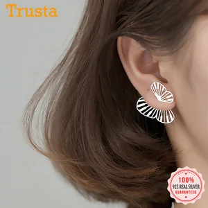 Женские Геометрические серьги-гвоздики trustdave, серьги-бабочки из настоящего серебра 925 пробы с насекомыми, подарок на свадьбу, DA1719