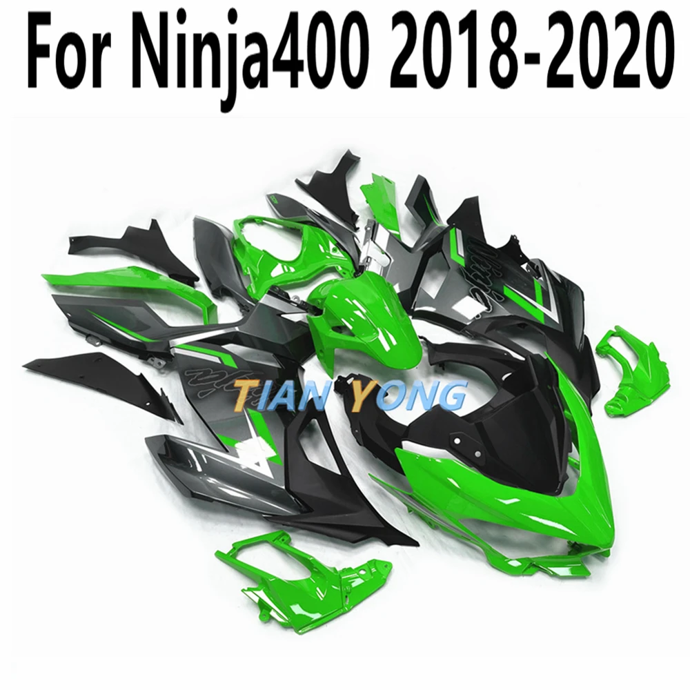 new Motorcycle Fairing Kit For Ninja400 2018-2019-2020-2021 Green gradient overlay Fit Ninja 400 18-19-20-21 Cowling Injection