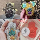 Форма силиконовая сделай сам с 4 отверстиями Рука Фатимы глаз Бога, формы для свечей, форма для изготовления мыла, пластырь для ароматерапии форма для полимерных инструментов