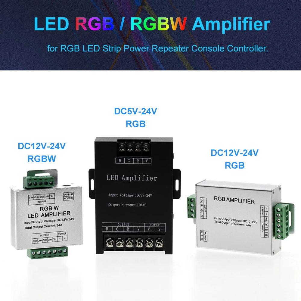 DC12V-24V 24A RGB усилитель RGBW светодиодный Усилитель сигнала контроллера для светодиодной ленты световая лента RGB RGBW rgbww усилитель мощности