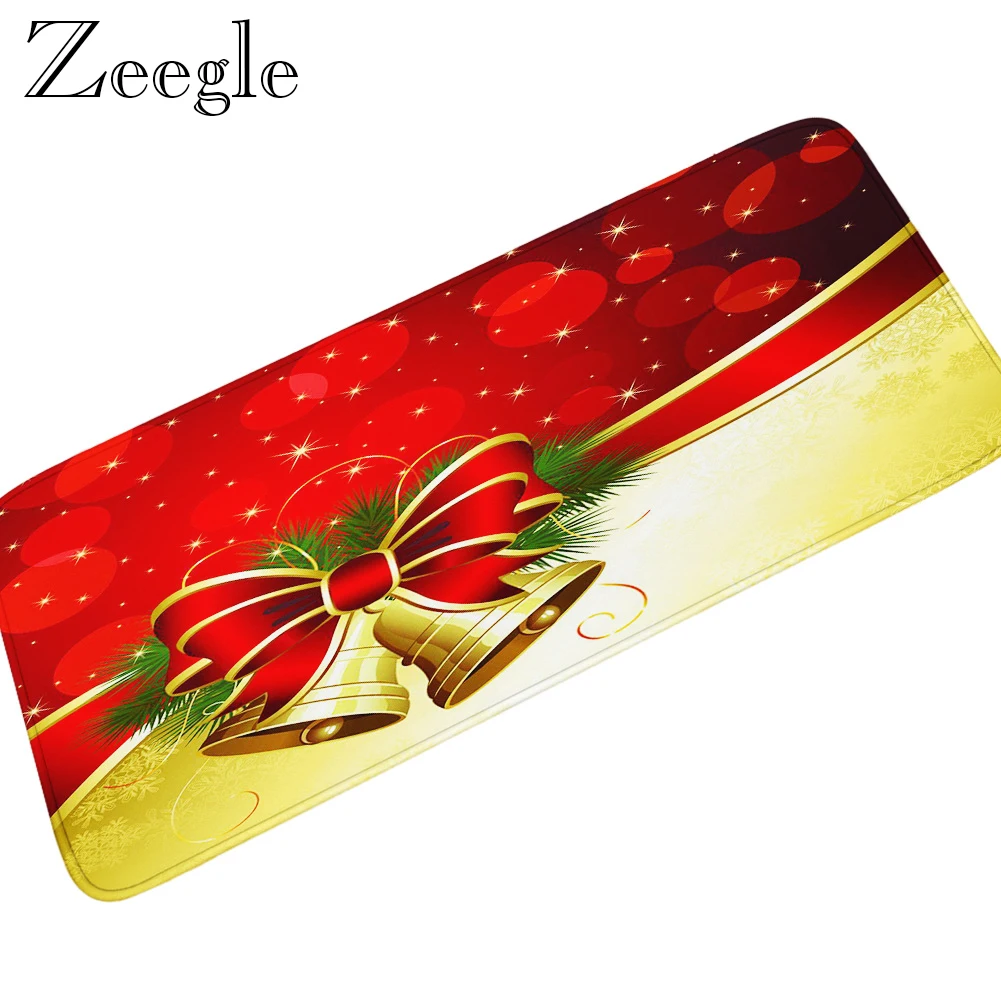 Zeegle коврик с рождественским дизайном для украшения прихожей длинный ковер кухни