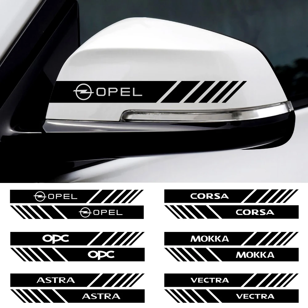 2pcs waterproof car sticker rearview mirror stickers For Opel Astra H G J Insignia Mokka Zafira Corsa Vectra C D Car Styling | Автомобили