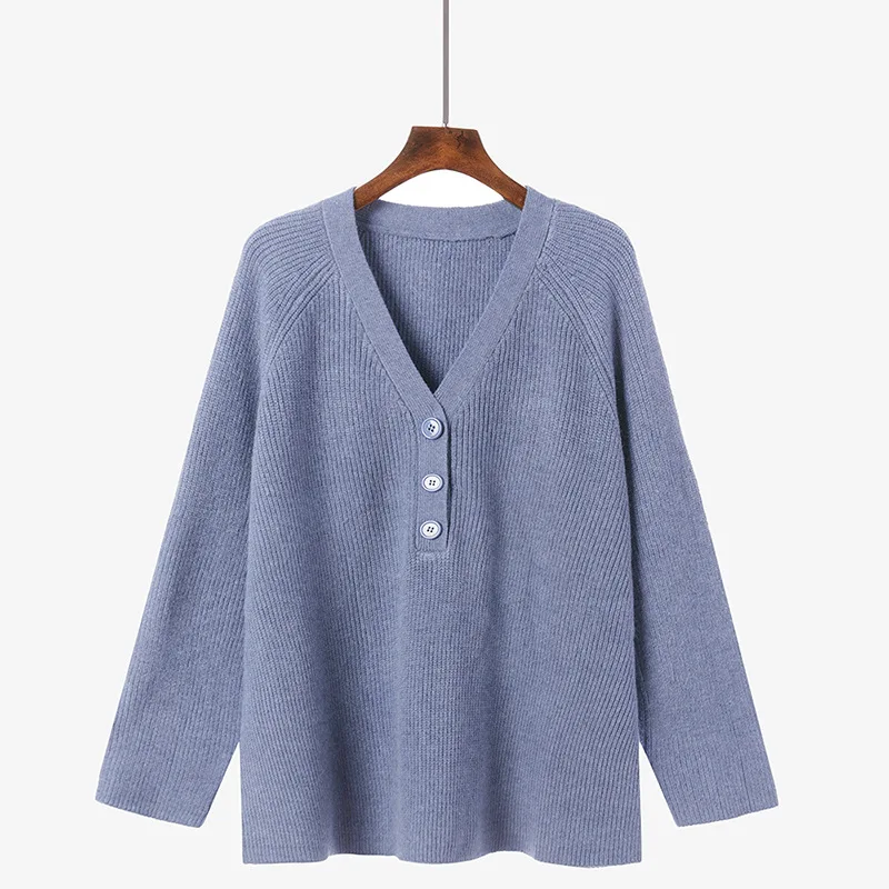 

Sweater women's long-sleeved blouse for fall/winter new style plus size women's 200 kg fat mm knit sweater one