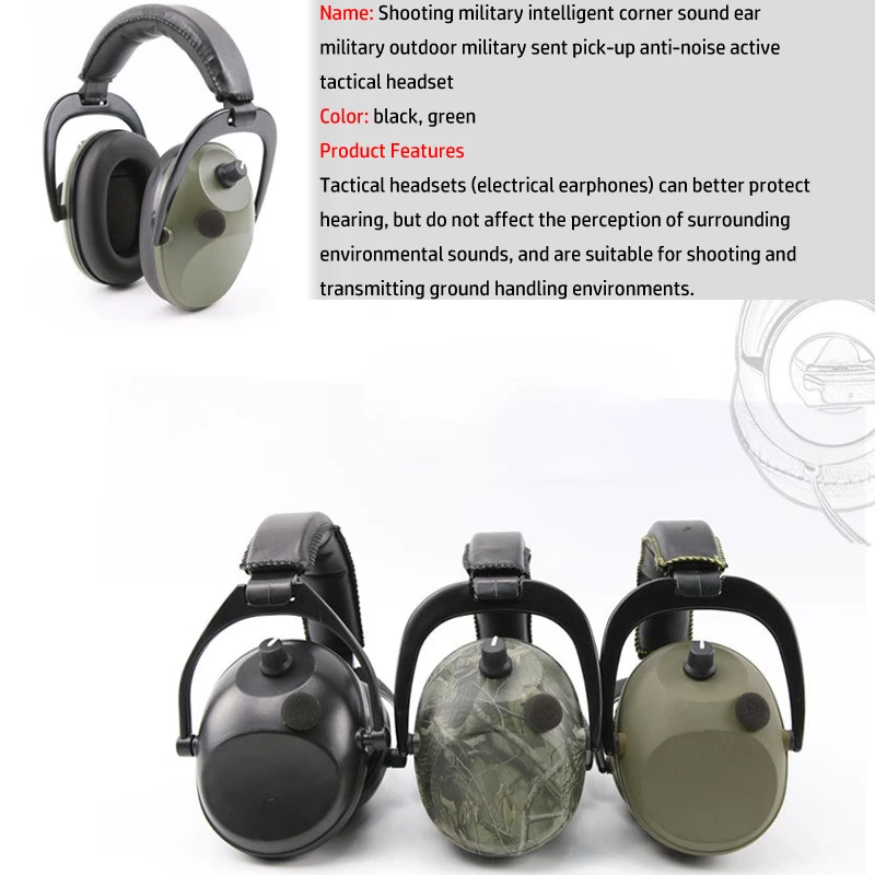 

Ymesy 2021 New Military Tactical Earmuff Noise Reduction Hunting Shooting Headphone Anti-noise Ear Defenders Hearing Protector