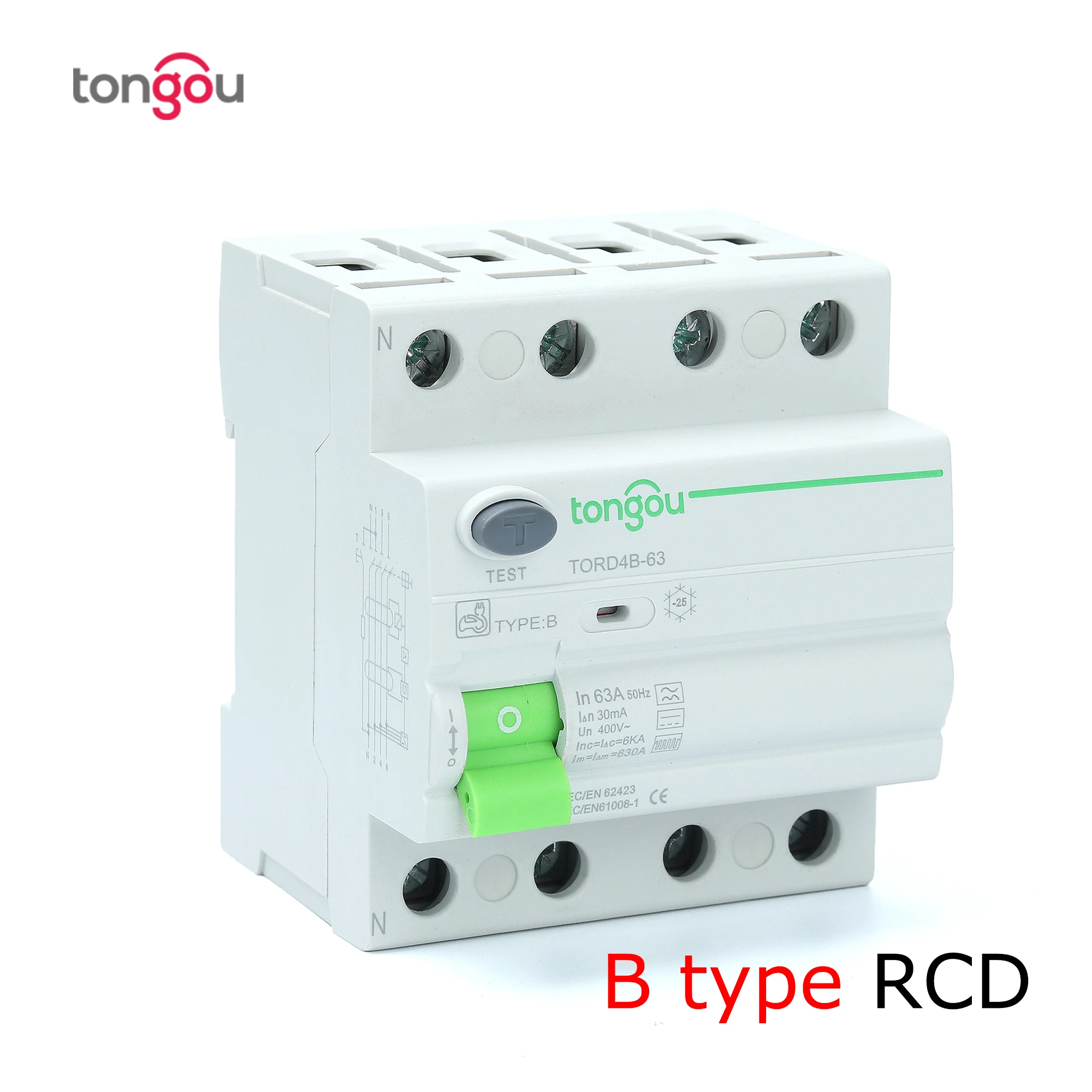 Выключатель тока утечки на землю TONGOU RCCB RCD 4P 63 А 30 мА 300 тип B 6 ка | Обустройство дома