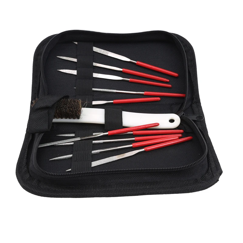 13 шт./компл. алмазные 3*140 пилки для ключей черный набор деталей с щетиной щетки