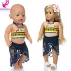40 см, 43 см, детское семейное пляжное платье, летняя одежда для кукол 18 дюймов, рубашка с защитой от солнца