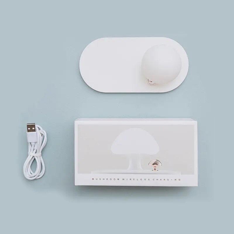 Link Face 2 в 1 Беспроводной Зарядное устройство быстрой зарядки светодиодный ночной