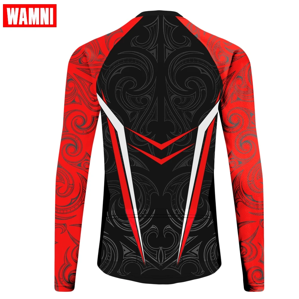 WAMNI Fashion Women Cycling Jersey Patchwork Mountain Bike Dry Slim 3D Long Sleeve MBT Zipper Top blusas mujer de moda | Спорт и