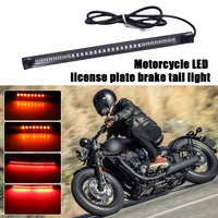 motorcycle led license plate strip tail brake light amber turn signal drl 48led flexible light strip atv motorcycle accessories
