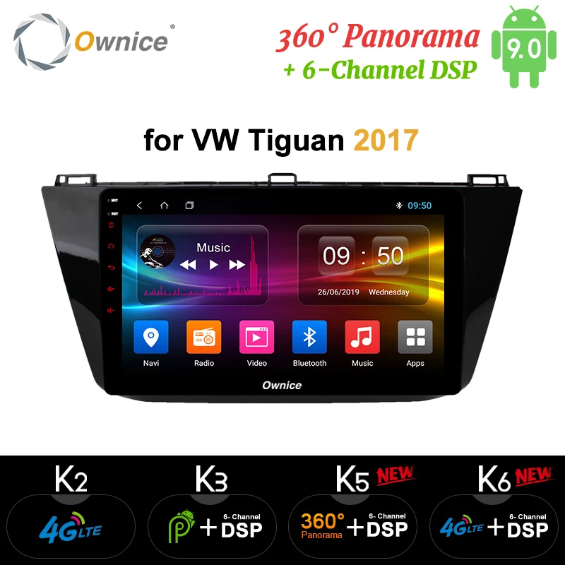 Ownice K1 K2 automagnitol 2 автомобиля гама Радио android 8 1 gps navi для Volkswagen tiguan 2010 2017 Авто uint