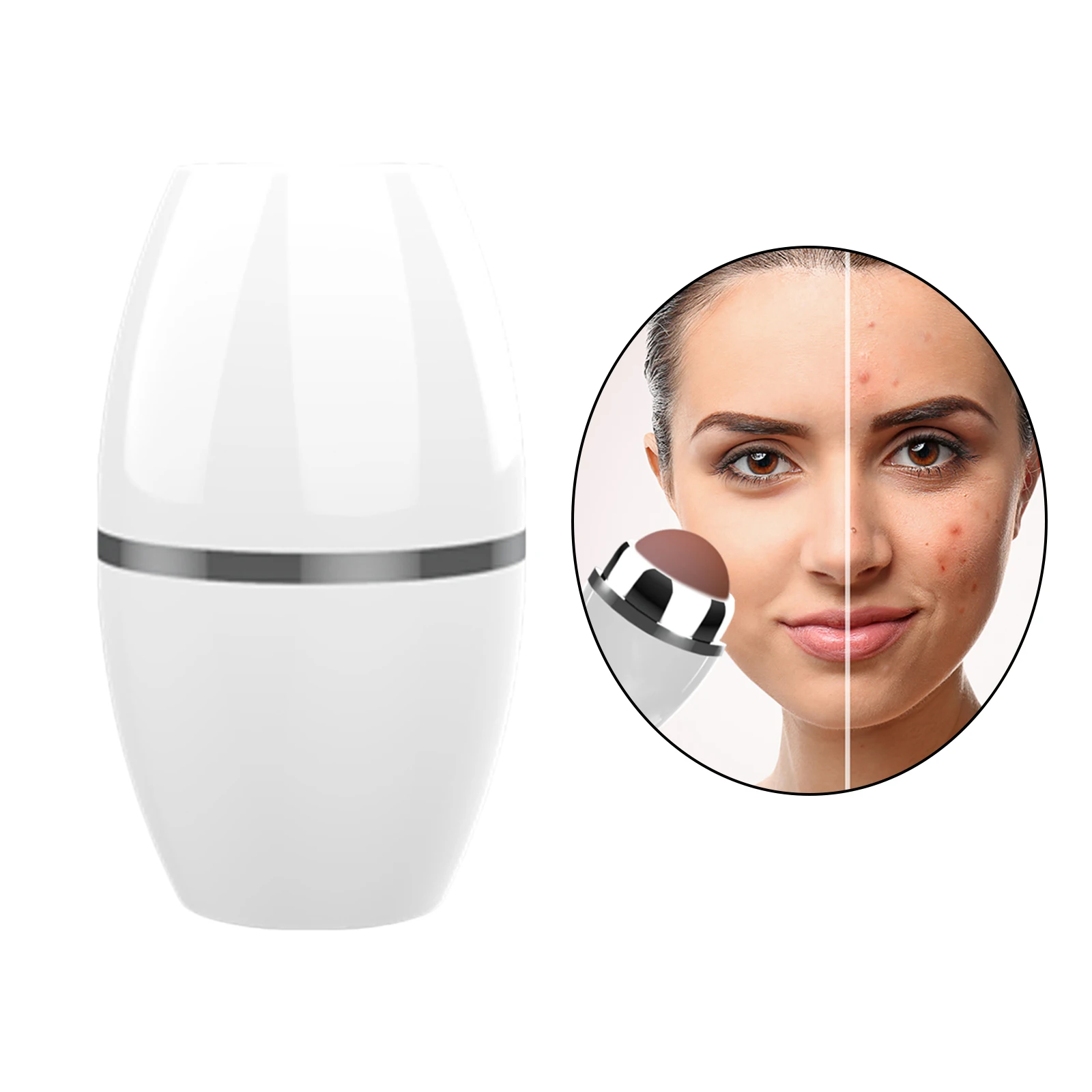 

Portable Oil-Absorbing Volcanic Face Roller, Reusable Facial Skincare Tool for at-Home Mini Massage
