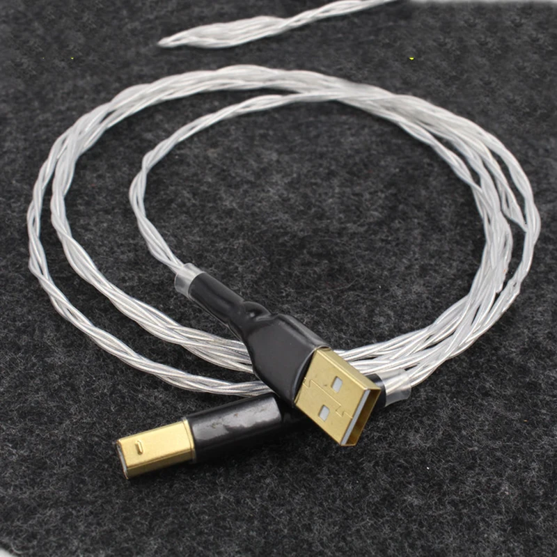 Hi-End 5NOCC посеребренный USB аудиокабель позолоченный USB-разъем зеркальный штекер для