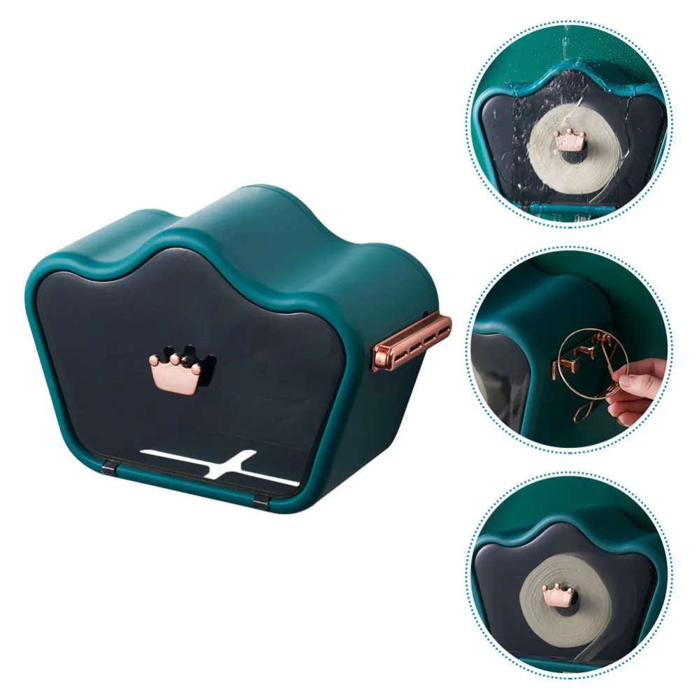 

1Pc Crown Shape Tissue Rack Decorative Tissue Box with Aromatherapy Strip Green