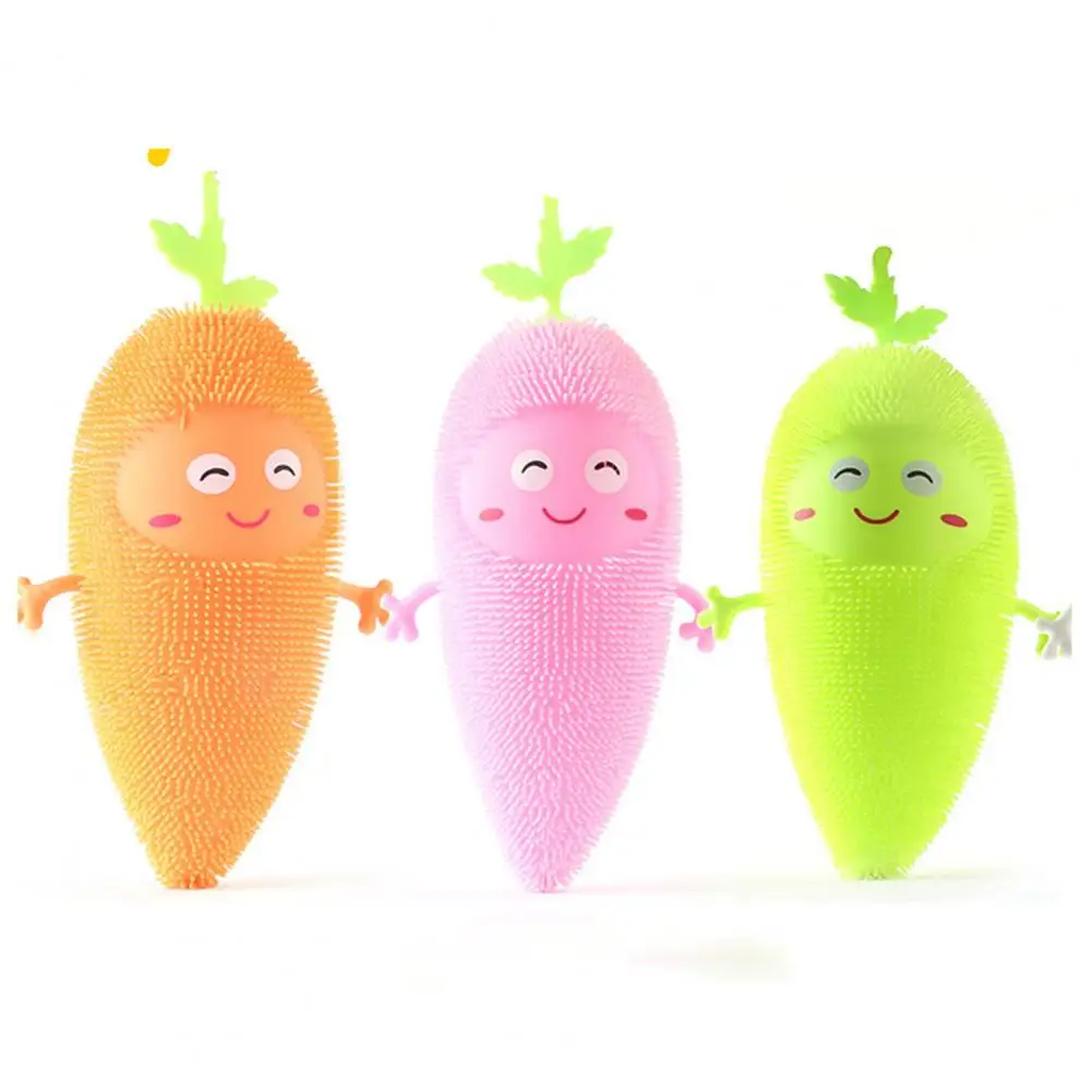 80% Hot Sale Highly Simulated Solid Color Luminous Carrot Shape Squeeze Toys for Children | Игрушки и хобби